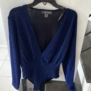 New without tag Primark glitter blue bodysuit
